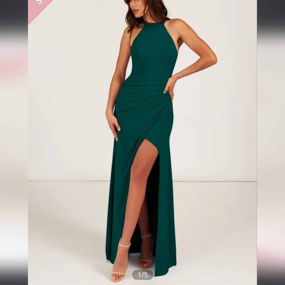 Azazie Galicia Dress 4 in Pine